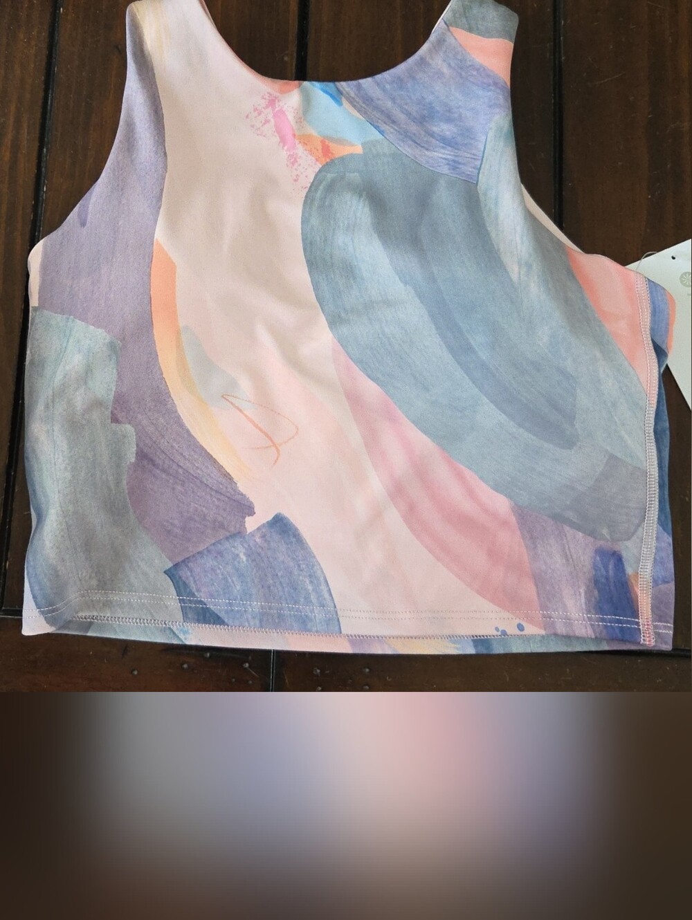 Athleta Multicolor Watercolor Print Sports Bra Top